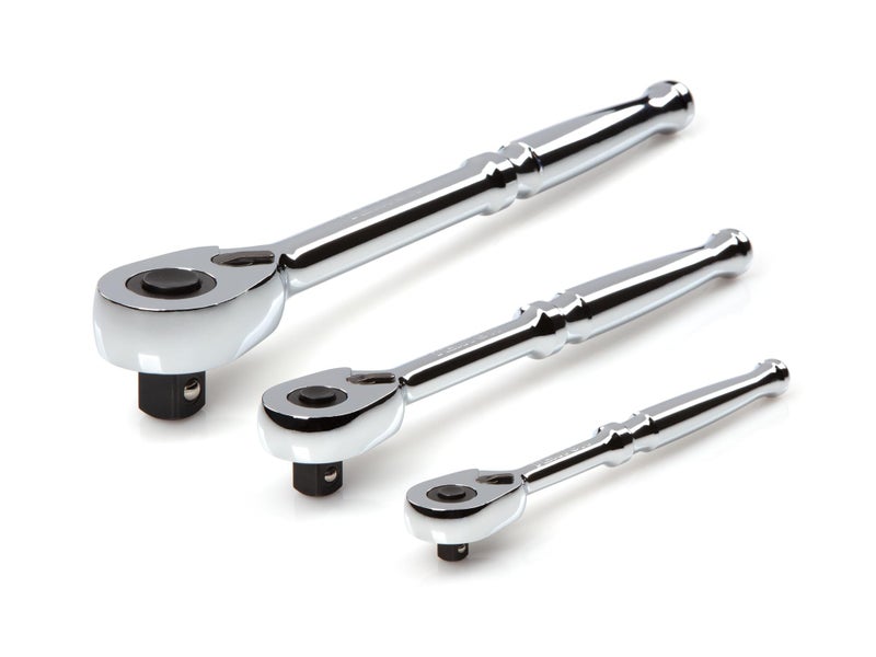 TEKTON 1/4, 3/8, 1/2 Inch Drive Quick-Release Ratchet Set (3-Piece) | SRH91100 - Image 2